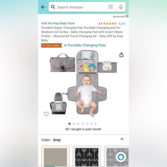 Blue Snail Portable Baby changing pad - Picture 14 of 15